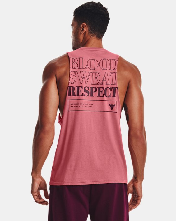 Men's Project Rock BSR Tank in Pink image number 1